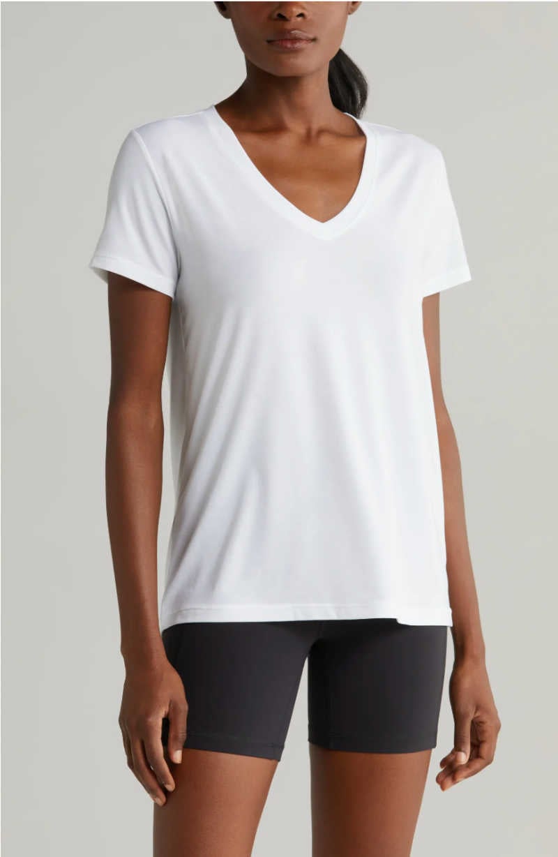 white tee