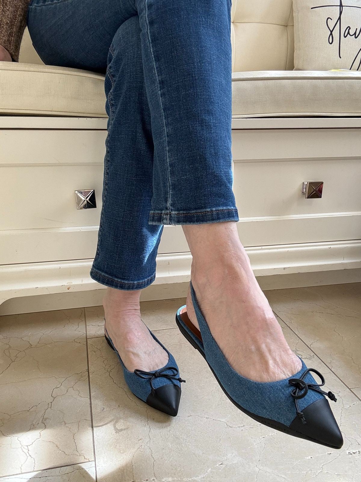 denim slingbacks