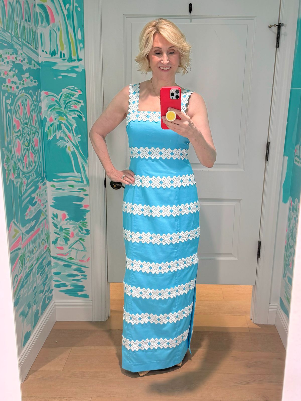 Lilly pulitzer blue and white maxi