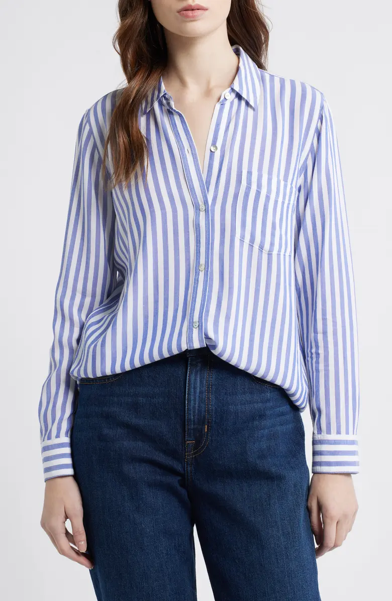 Rails Wren Stripe Button-Up Shirt