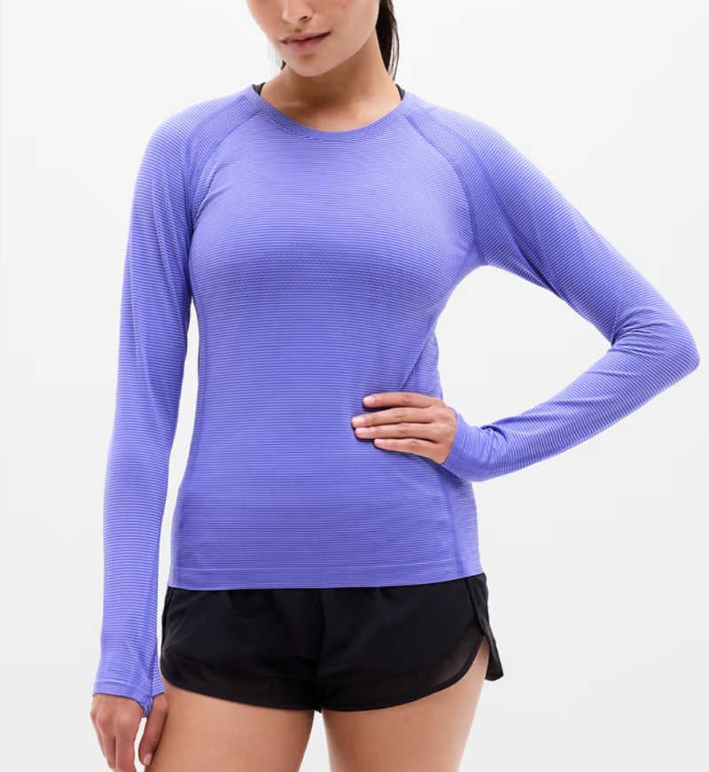 purple long sleeve sweatshirt