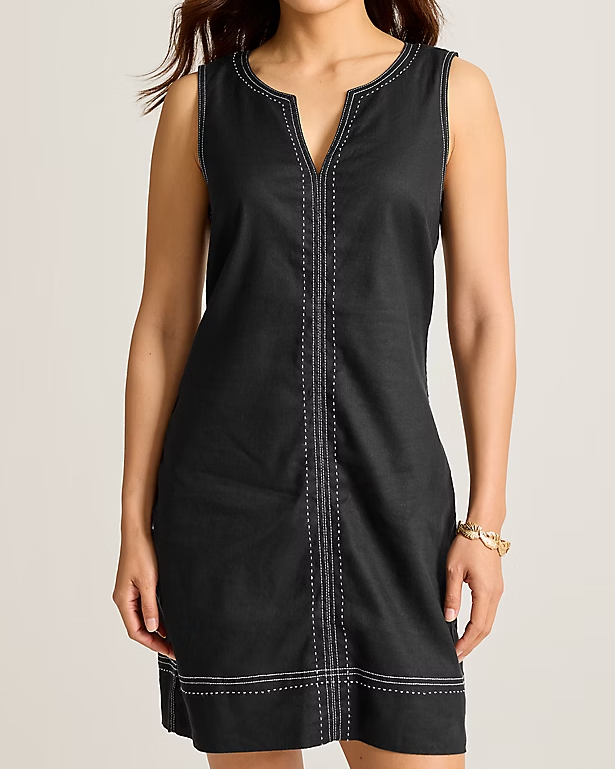 Palm-A-Dora Split-Neck Sheath Dress