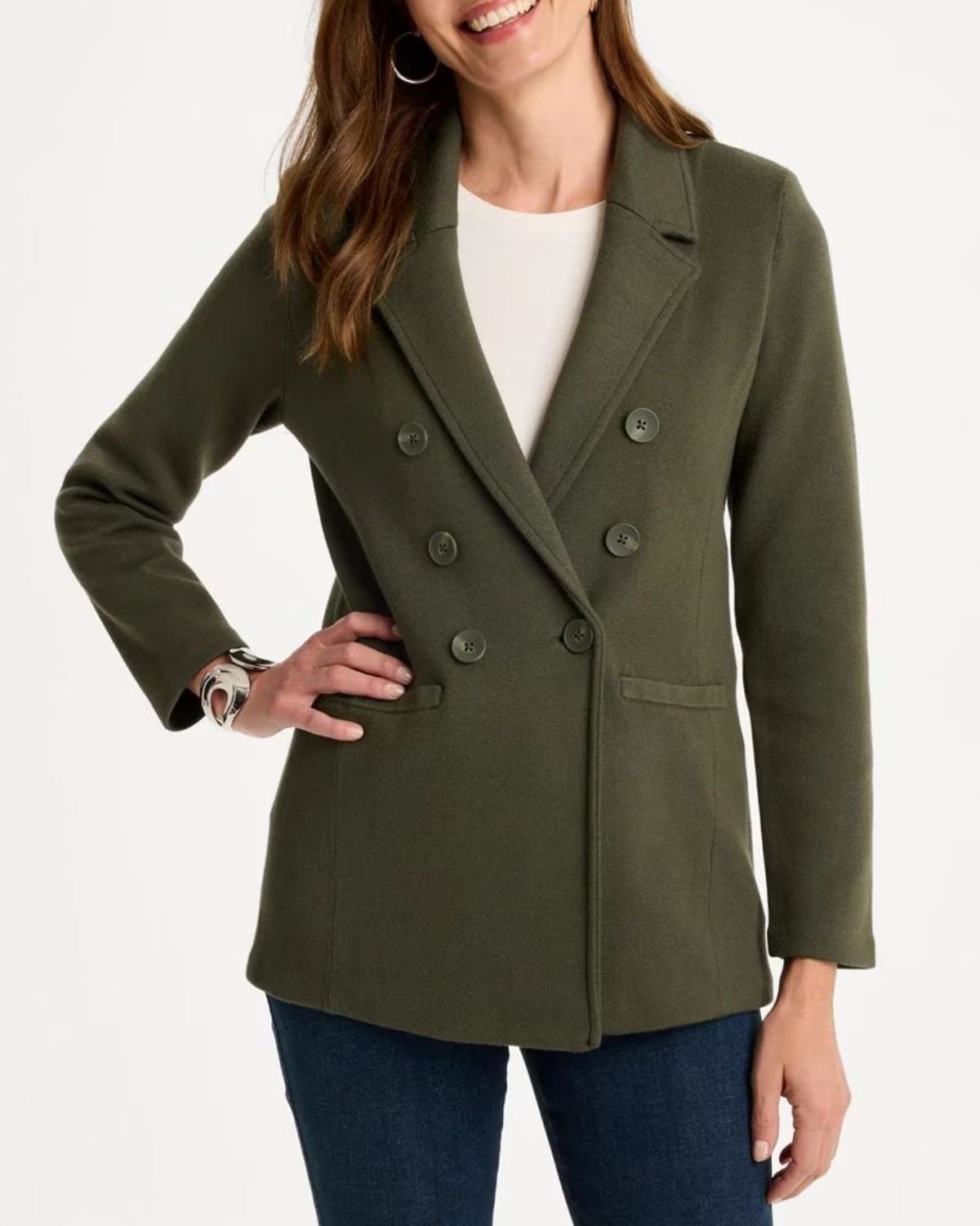 Double Breasted Sweater Blazer