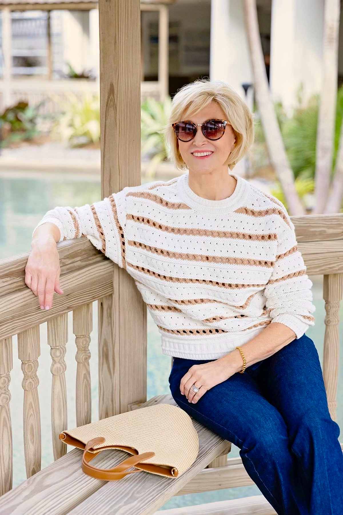 What to Wear Under an Open Knit Sweater