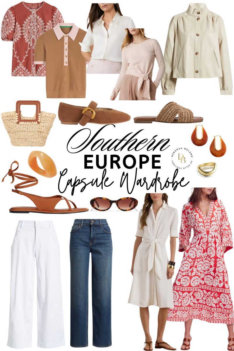 Southern Europe Spring Wardrobe capsule styled by Fabulous After 40