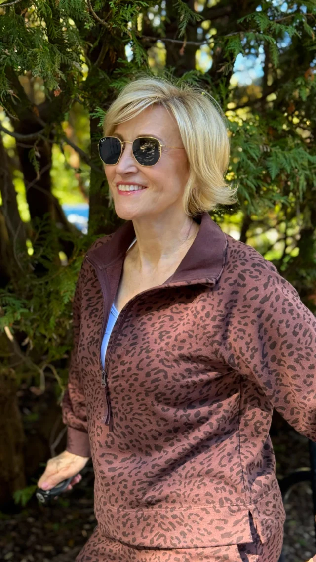 🩷Like this post and comment SHOP below to receive a DM with the link to shop this post on my LTK ⬇
https://liketk.it/5M3PI

Who says workout gear can’t have a little personality? 🐆
This two-piece leopard set from @talbotsofficial is my kind of activewear—comfortable, confidence-boosting, and just the right amount of bold. Perfect for a walk, a stretch session, or those “I might work out… I might run errands” kind of days.

Because feeling strong is great—but feeling stylish while doing it? Even better. 💪✨

#talbotsofficial #workoutgear #over50style #over50andfabulous #over50women