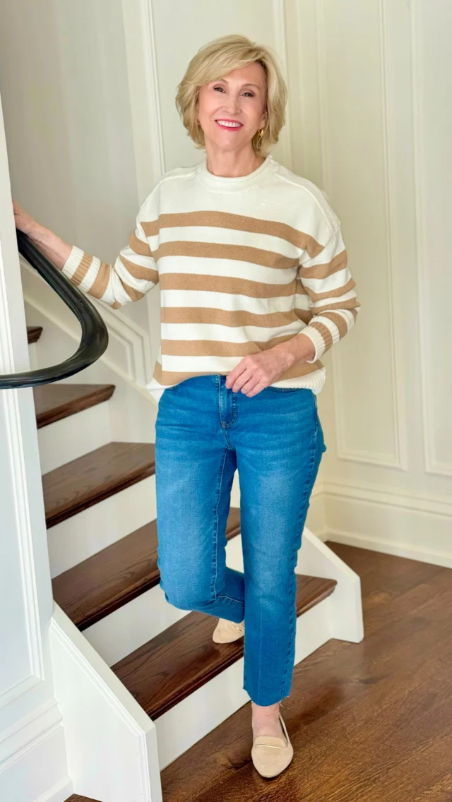 🩷Like this post and comment SHOP below to receive a DM with the link to shop this post on my LTK ⬇
https://liketk.it/5SviI

Some days call for simple, timeless pieces that just work. This striped @talbotsofficial sweater is one of those forever favorites—soft, flattering, and effortless with a great pair of denim. It’s the kind of outfit you throw on for coffee, errands, or lunch with friends and still feel completely pulled together. Easy, comfy, and quietly chic… my kind of uniform. ☕️✨

Which do you reach for more: stripes or solids?🤗

#talbotsofficial #talbots #stripedsweater #over50style #over50andfabulous