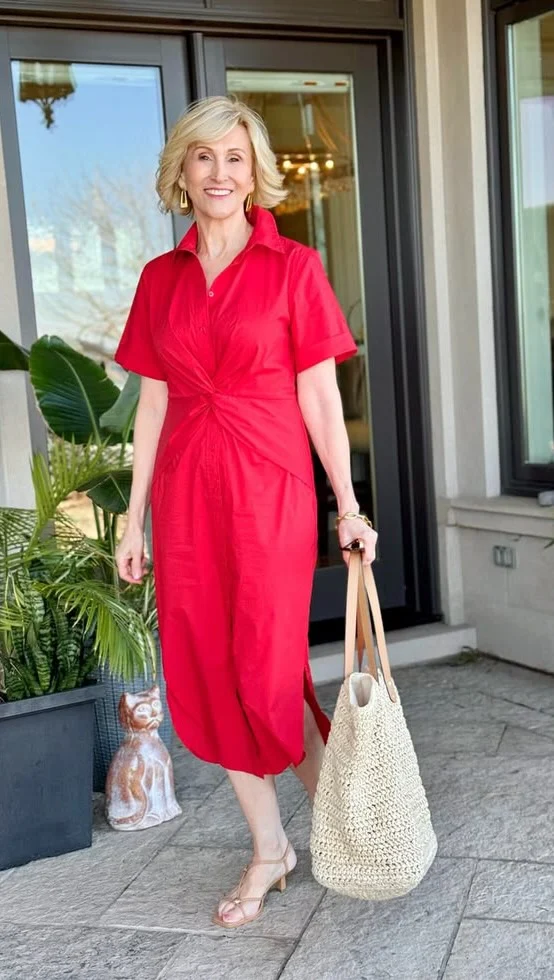 There’s just something about a red dress that instantly makes you feel put together ❤️✨

I spotted this beauty at @macys and knew it was coming home with me. It’s easy, flattering, and one of those pieces you can throw on and still feel like you made an effort (we love that for busy days 🙌). Paired it with simple sandals and my go-to woven bag for a relaxed, everyday look.

Honestly… this might be my new “reach for it first” outfit ❤️

Comment SHOP below to receive a DM with the link to this post on my LTK ⬇ 
https://liketk.it/6boc4

#macys #over50style #over50andfabulous #over50women #over50fashion