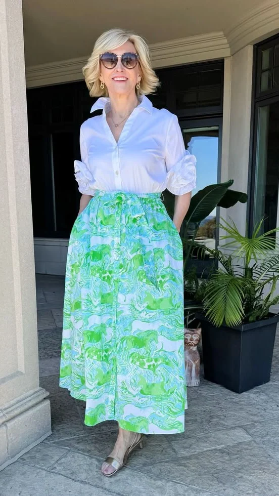 There’s just something about a little pop of green that instantly lifts my mood 💚

I’m wearing this beautiful dress from @lillypulitzer and I love how easy and breezy it feels—perfect for sunny days when you still want to look put together without trying too hard. The crisp white top paired with this playful print is such a fresh combo, and it moves so beautifully when you walk.

This is one of those outfits that makes you feel effortlessly confident the moment you put it on… and honestly, we all need more of that ✨

Comment SHOP below to receive a DM with the link to this post on my LTK ⬇ 
https://liketk.it/6bChm 

#over50style #lillypulitzer #over50andfabulous #over50women #over50fashion