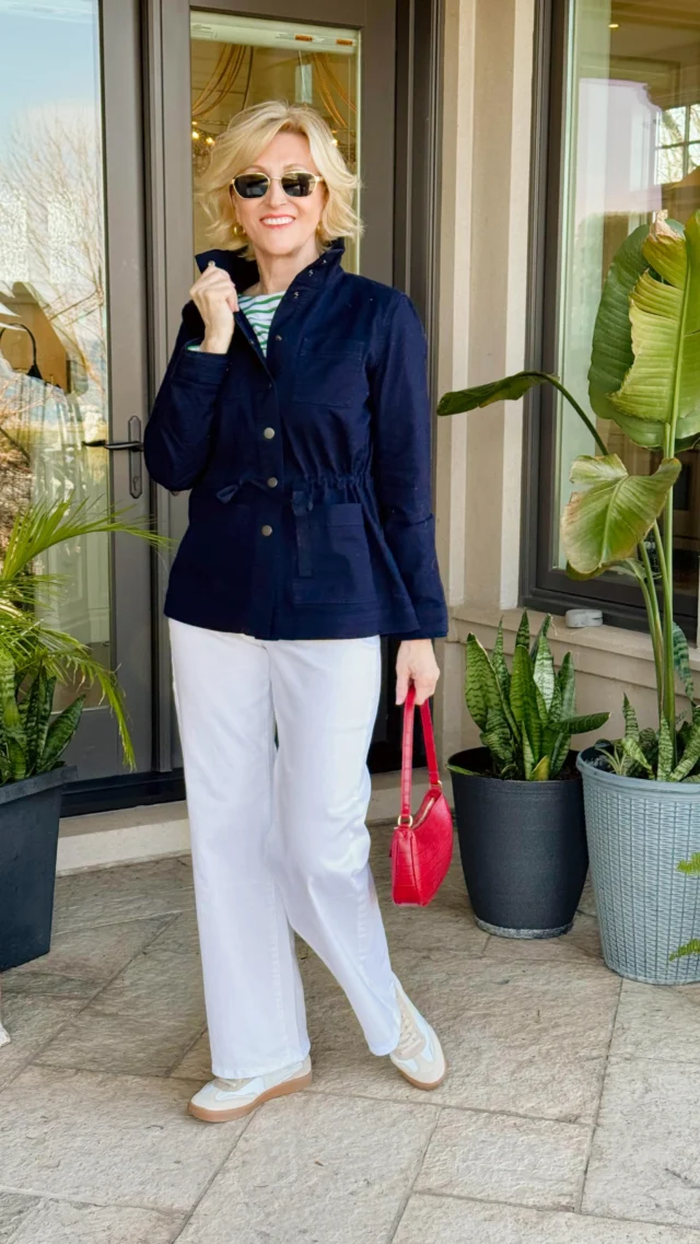 Some outfits just make everyday dressing feel so easy 🤍

This striped top layered under a utility jacket from @talbotsofficial , paired with white jeans and retro sneakers, is one of those effortless combinations that just works. A little sporty, a little polished, and perfectly relaxed for getting things done while still feeling put together.

Simple layers, fresh whites, and a hint of retro comfort — definitely a repeat outfit in my world ✨

🩷Like this post and comment SHOP below to receive a DM with the link to shop this post on my LTK ⬇
https://liketk.it/68wrA

#talbotsofficial #over50andfabulous #over50women #over50fashion #over50style
