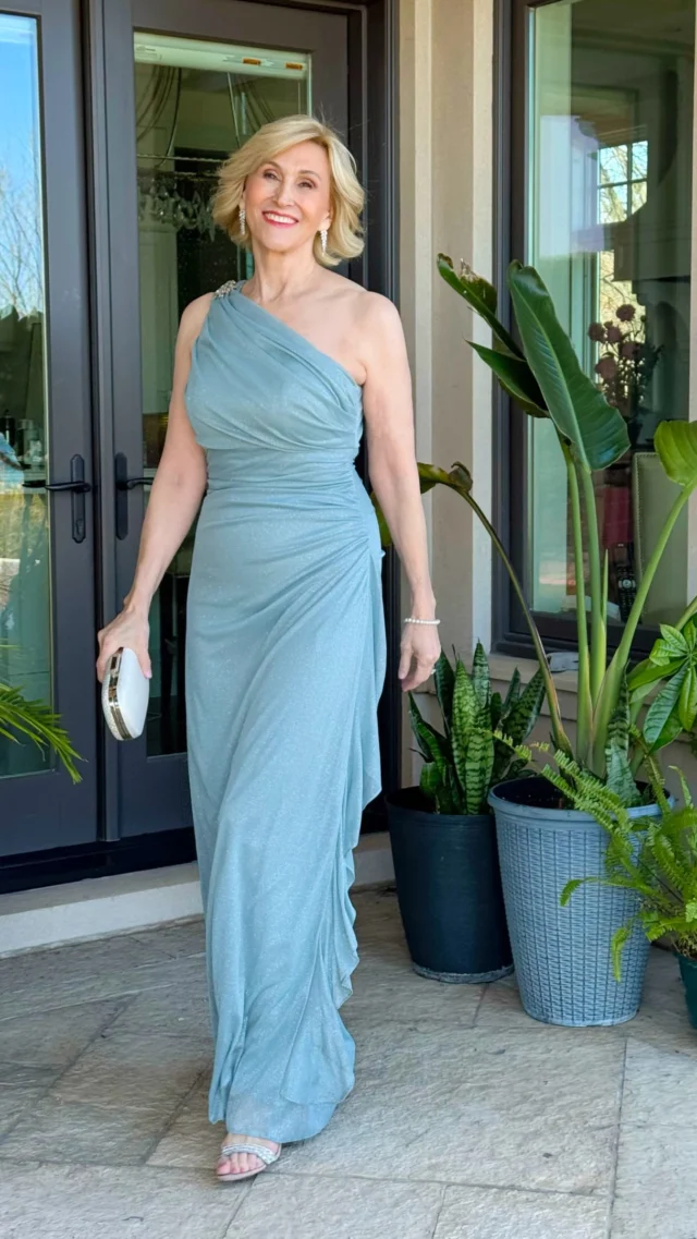 This sparkly sea foam one-shoulder gown from @alexevenings is the kind of dress that makes you feel elegant the second you put it on. ✨

So many women over 50 struggle to find formal dresses that feel glamorous without looking overdone. Personally, I love how this soft sea foam shade and subtle sparkle feel feminine, sophisticated, and so refreshing for a special occasion.

And the one-shoulder neckline? Instantly flattering and incredibly chic.😘

When dressing for an event, choose one standout detail and keep the rest of the look simple and polished.

This one is graceful, flattering, and effortlessly beautiful. 💚

🛍️Comment SHOP below to receive a DM with the link to this post on my LTK ⬇ https://liketk.it/6dMYy

#alexevenings #weddingguestdress #over50style #over50andfabulous #over50women