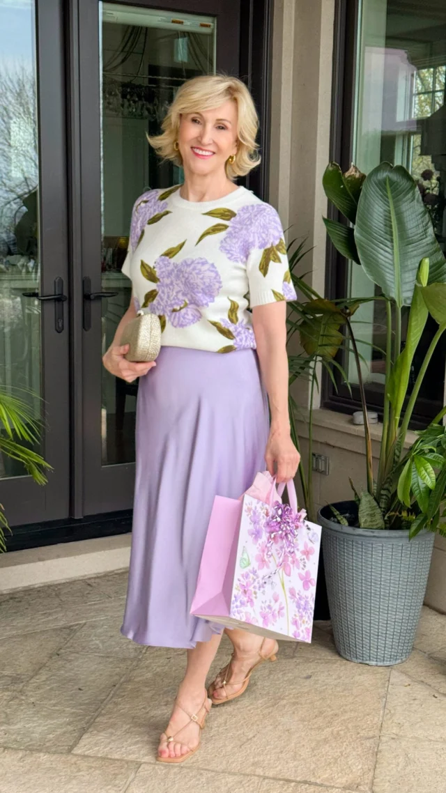There’s something about soft lilac tones that feels instantly elegant and uplifting… 💜especially when paired with a silky skirt that skims instead of clings. And honestly? That’s one of the biggest style shifts many of us make after 50 — we still want to feel feminine and polished, but we’re no longer interested in squeezing into stiff, uncomfortable clothes just to look “put together.”

I love how this outfit feels dressy without trying too hard. The floral knit adds softness near the face, while the fluid skirt creates beautiful movement and quietly flatters the tummy and hips (always a win in my book!).🤗
@macys 

🛍️Comment SHOP below to receive a DM with the link to this post on my LTK ⬇ https://liketk.it/6eew2

#macys #macyspartner #over50style #over50andfabulous #over50women