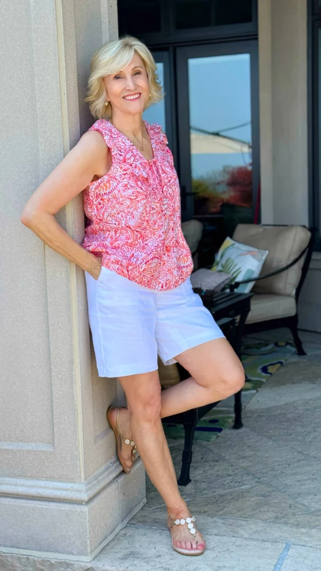 Nothing says summer quite like linen. ❤️🤍

I love an outfit that feels as comfortable as it looks polished, and this one from @talbotsofficial ticks all the boxes. These crisp white linen shorts paired with this beautiful red patterned linen top is such a fresh combination, and these sandals keep the whole look relaxed and easy.

It’s the kind of outfit I’d reach for on a warm day when I want to feel put together without overthinking it—whether that’s for lunch with friends, sightseeing on holiday, or simply enjoying a sunny afternoon.

Sometimes the simplest outfits really are the ones you wear on repeat.

🛍️Comment SHOP below to receive a DM with the link to this post on my LTK ⬇ https://liketk.it/6hnM9

#talbots #talbotsofficial #over50style #over50andfabulous #over50women
